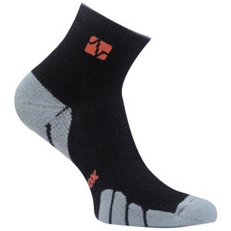 VITALSOX Vitalsox VT 0910T Tennis Classic Quarter Medium Weight Socks; Black-Silver - Extra-Large VT0910T_BK-SL_XLG